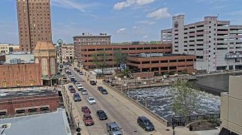 Weather camera view of City of Aurora IL.