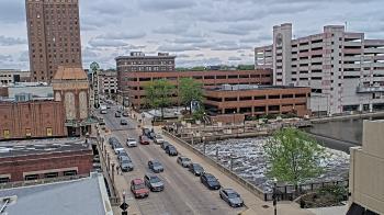 Weather camera view of City of Aurora IL.
