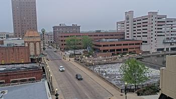 Weather camera view of City of Aurora IL.