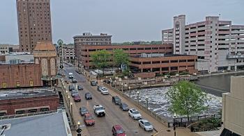 Weather camera view of City of Aurora IL.