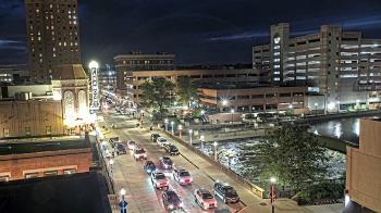Weather camera view of City of Aurora IL.