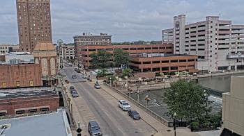 Weather camera view of City of Aurora IL.