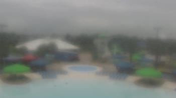 Weather camera view of Pirates Bay Water Park.