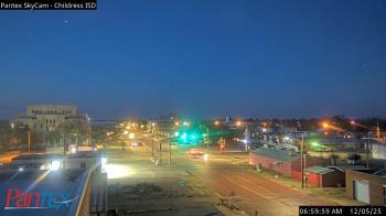 Weather camera view of Childress ISD.