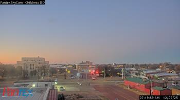 Weather camera view of Childress ISD.