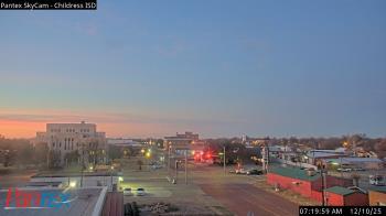 Weather camera view of Childress ISD.