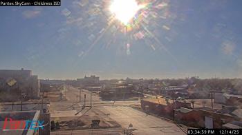 Weather camera view of Childress ISD.