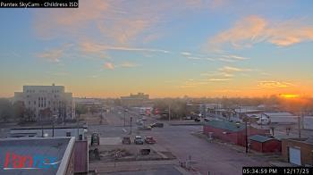 Weather camera view of Childress ISD.