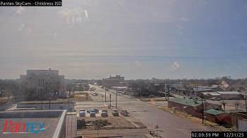 Weather camera view of Childress ISD.