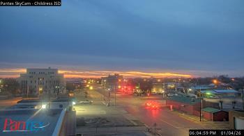 Weather camera view of Childress ISD.