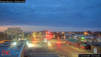 Weather camera view of Childress ISD.