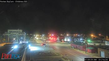 Weather camera view of Childress ISD.