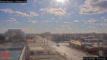 Weather camera view of Childress ISD.