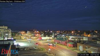 Weather camera view of Childress ISD.