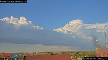 Weather camera view of Childress ISD.
