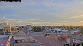 Weather camera view of Childress ISD.