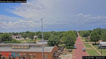 Weather camera view of Childress ISD.