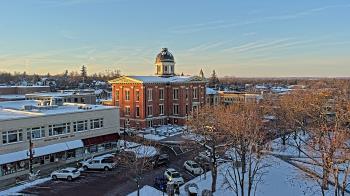 Weather camera view of City of Woodstock.