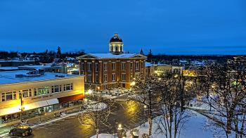 Weather camera view of City of Woodstock.