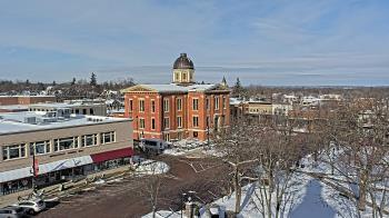 Weather camera view of City of Woodstock.