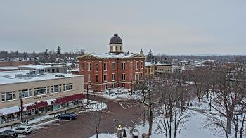 Weather camera view of City of Woodstock.