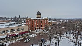 Weather camera view of City of Woodstock.