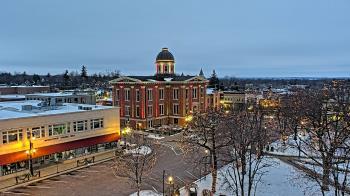 Weather camera view of City of Woodstock.