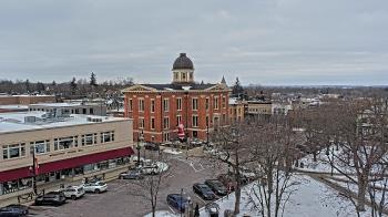 Weather camera view of City of Woodstock.