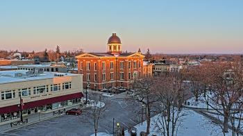 Weather camera view of City of Woodstock.
