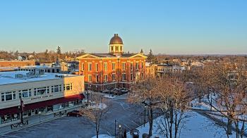 Weather camera view of City of Woodstock.