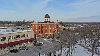 Weather camera view of City of Woodstock.