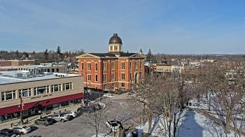 Weather camera view of City of Woodstock.