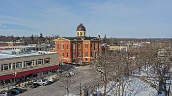 Weather camera view of City of Woodstock.