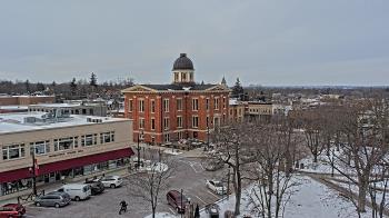 Weather camera view of City of Woodstock.