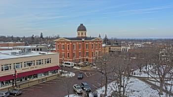 Weather camera view of City of Woodstock.