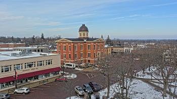 Weather camera view of City of Woodstock.