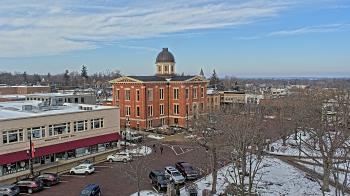 Weather camera view of City of Woodstock.