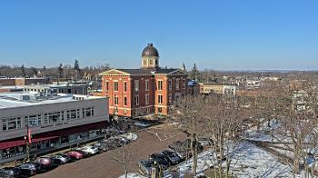 Weather camera view of City of Woodstock.