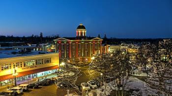 Weather camera view of City of Woodstock.