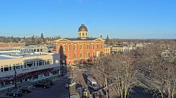 Weather camera view of City of Woodstock.