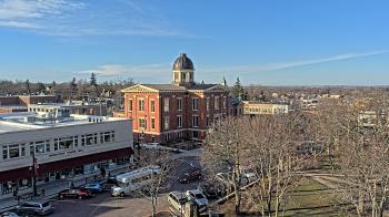 Weather camera view of City of Woodstock.