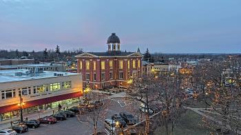 Weather camera view of City of Woodstock.