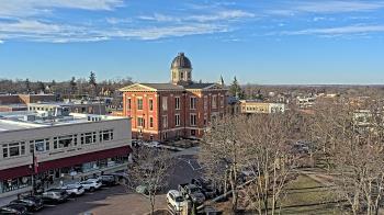Weather camera view of City of Woodstock.