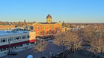 Weather camera view of City of Woodstock.
