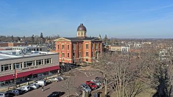 Weather camera view of City of Woodstock.