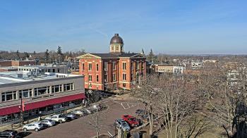 Weather camera view of City of Woodstock.