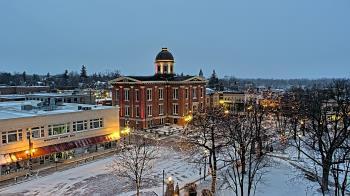 Weather camera view of City of Woodstock.