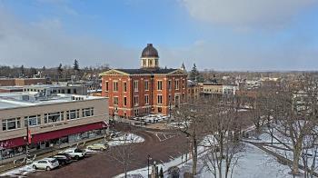 Weather camera view of City of Woodstock.