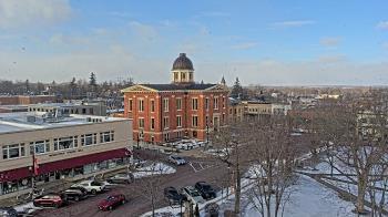 Weather camera view of City of Woodstock.