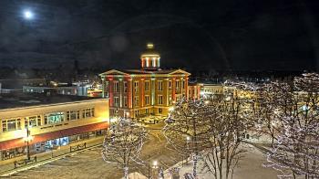 Weather camera view of City of Woodstock.